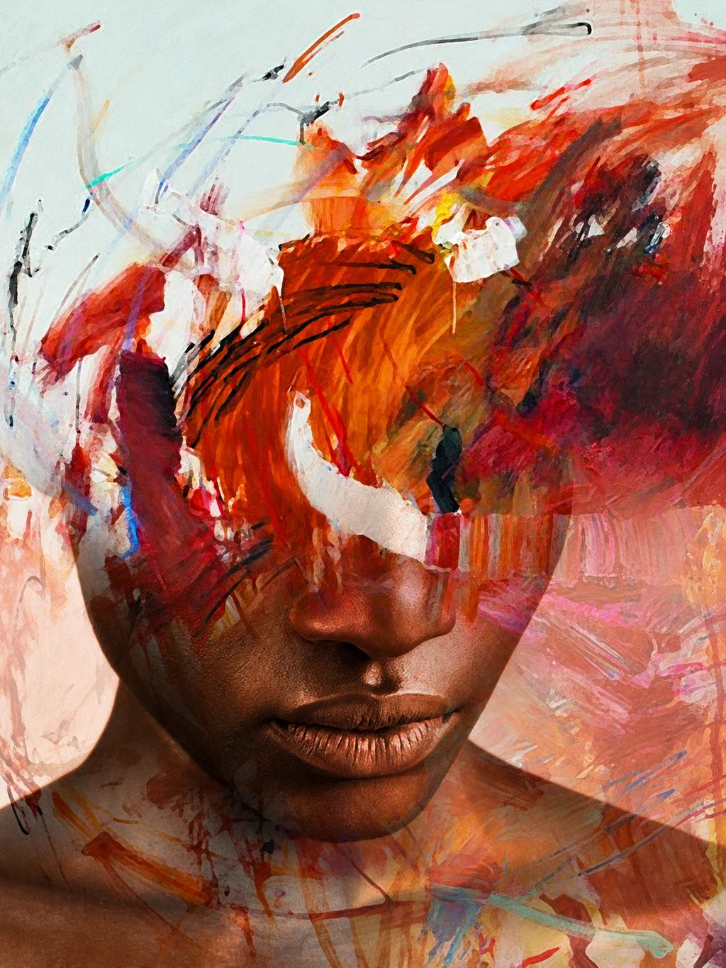 ABSTRACT RED